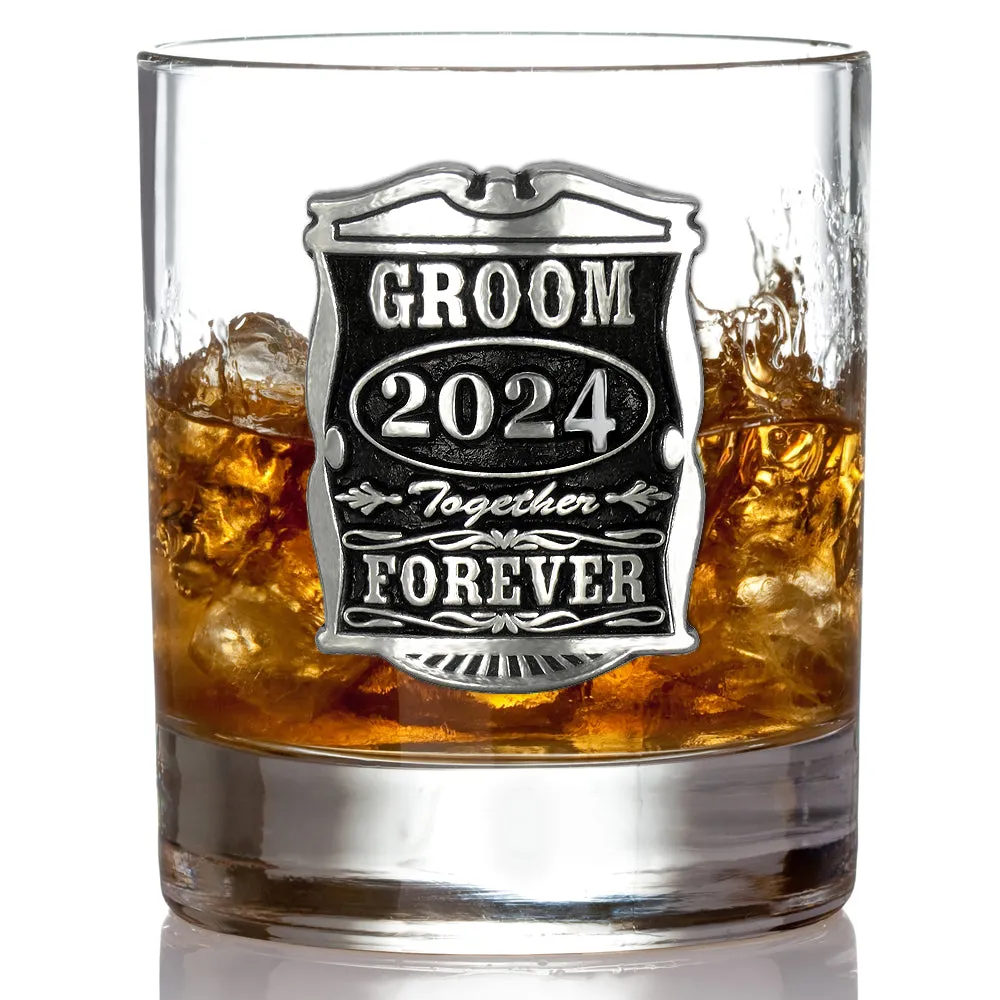 11oz Wedding Groom Pewter Whisky Glass Tumbler 2024