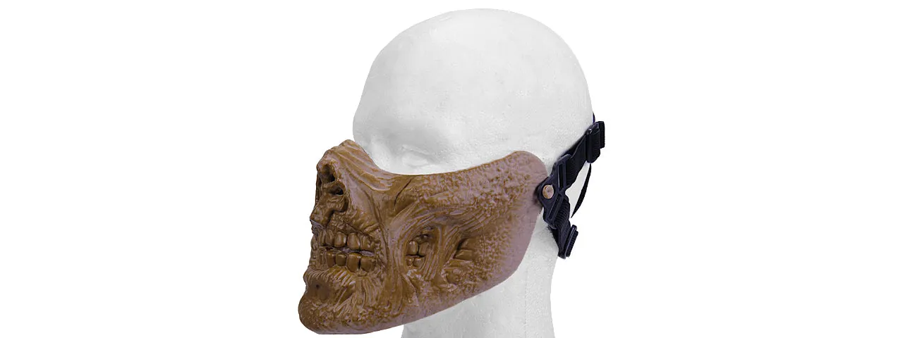 1/2 Face Zombie Skull Mask