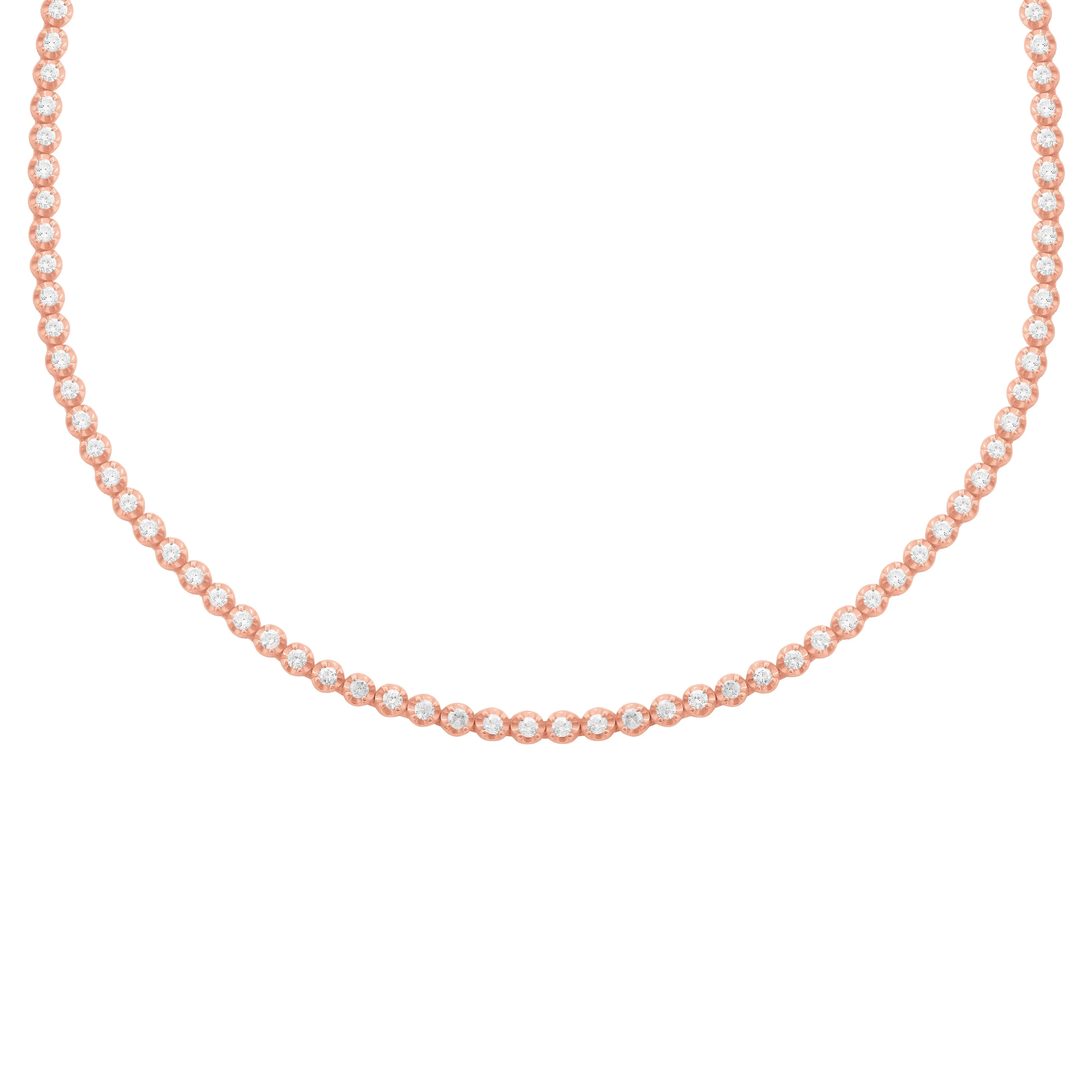 14K GOLD 2 CT DIAMOND ADDISON TENNIS CHOKER