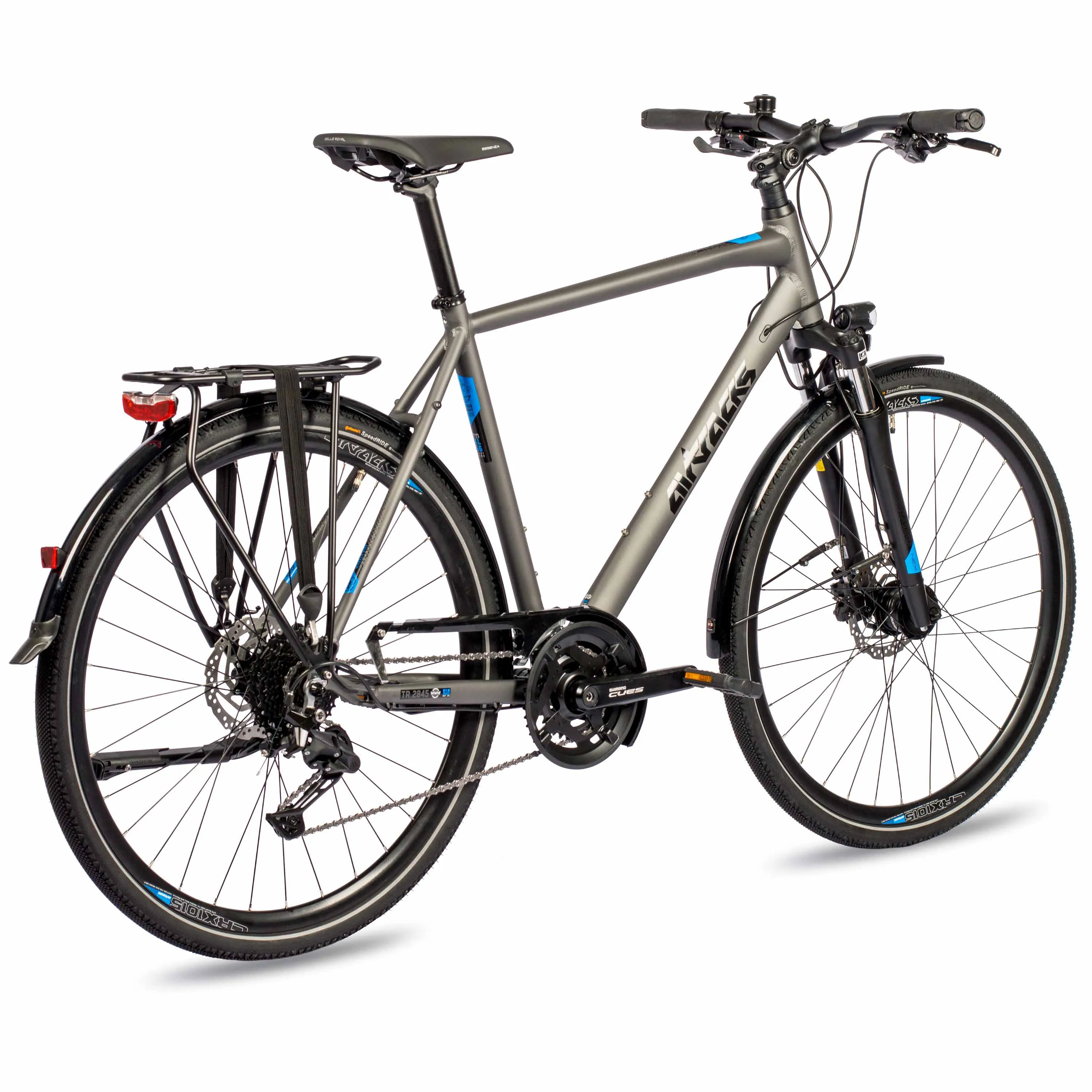 28 Zoll Herren Trekking Fahrrad TR.2845 Bike NEW 2 x 9 GANG SHIMANO CUES RD-U3020-9 SHADOW GREY