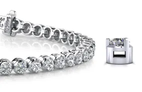 3 Prong Dreams Lab-Grown Diamond Tennis Bracelet with 14.50 ct.(finished) 5mm