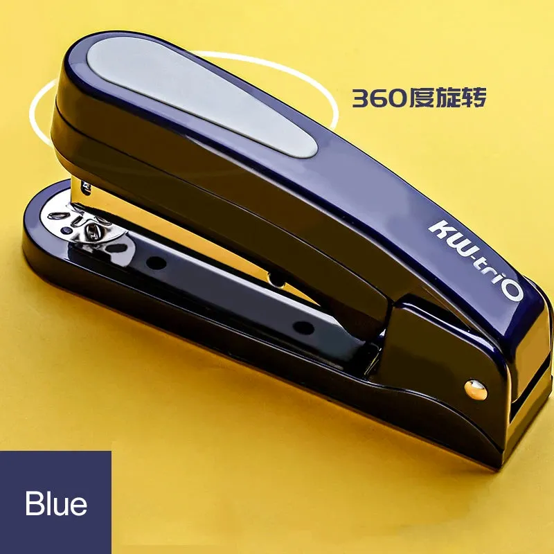 360 rotatable Heavy Duty Stapler Use 24/6 Staples Effortless Long Stapler School Paper Staplers Office Bookbinding Supplies