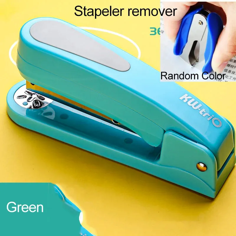 360 rotatable Heavy Duty Stapler Use 24/6 Staples Effortless Long Stapler School Paper Staplers Office Bookbinding Supplies