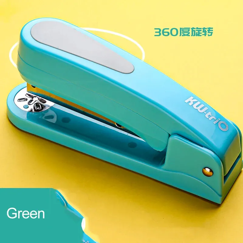 360 rotatable Heavy Duty Stapler Use 24/6 Staples Effortless Long Stapler School Paper Staplers Office Bookbinding Supplies