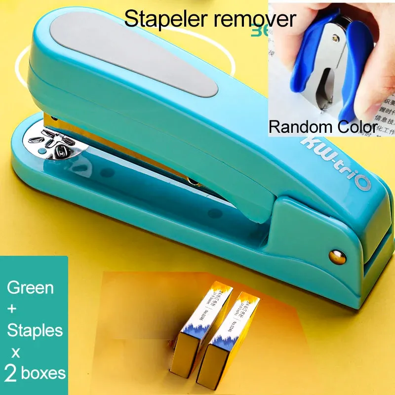 360 rotatable Heavy Duty Stapler Use 24/6 Staples Effortless Long Stapler School Paper Staplers Office Bookbinding Supplies