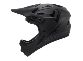 7 iDP M1 Full Face Helmet - Matt Black-Gloss Black