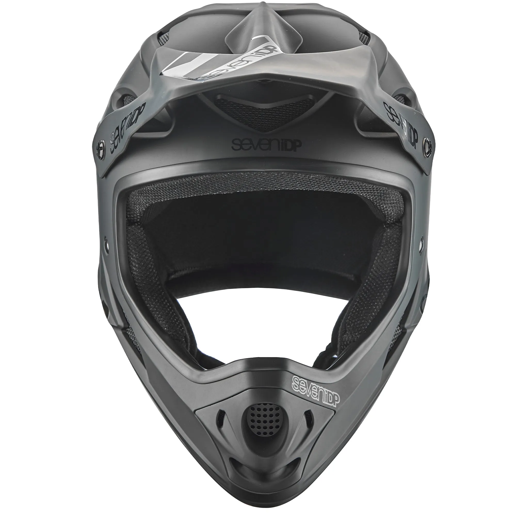 7 iDP M1 Full Face Helmet - Matt Black-Gloss Black