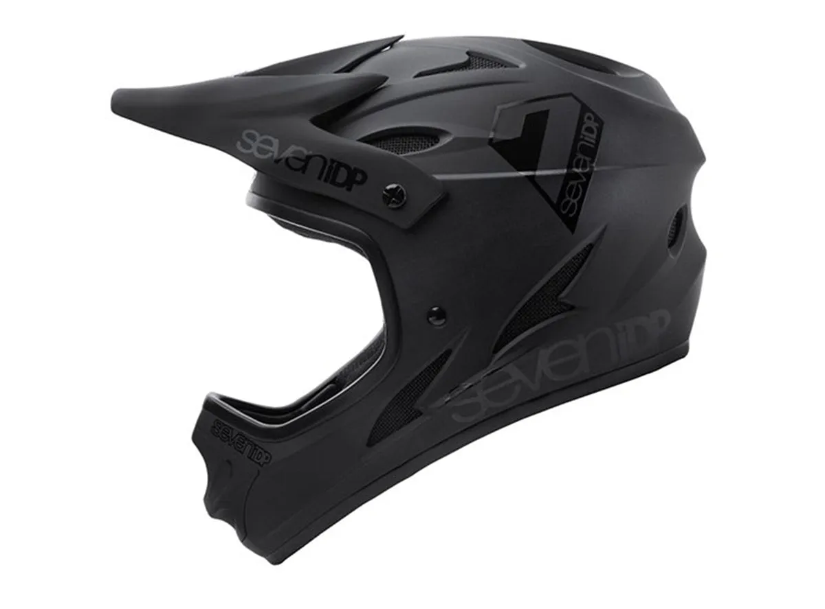 7 iDP M1 Full Face Helmet - Youth - Matt Black-Gloss Black