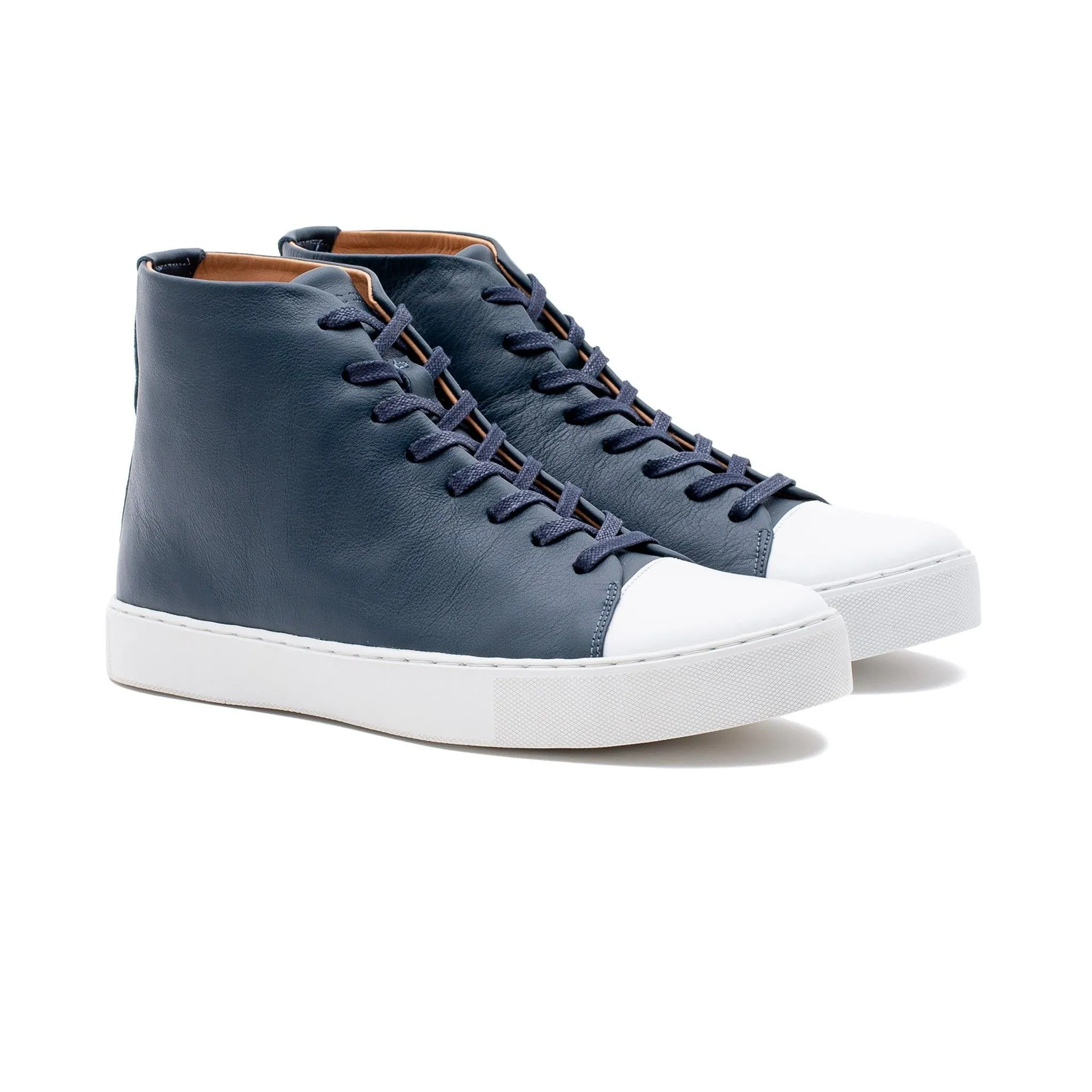 Abington Hi Toe Cap - Navy Calf