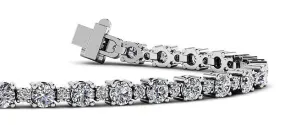 Alternating Diamond  Tennis Bracelet with 3.24 ct.(finished) 1.4mm, 2.6mm