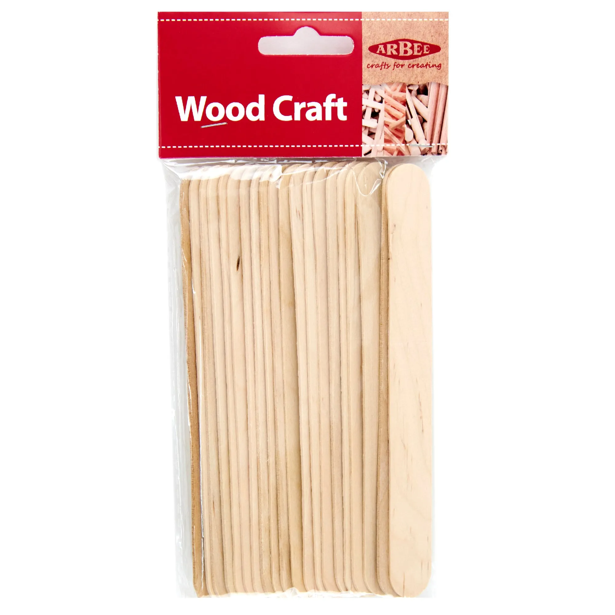 Arbee Paddle Sticks Natural- 20pk