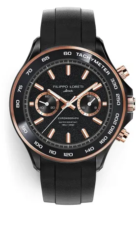 Ascari Black Rose Gold Rubber