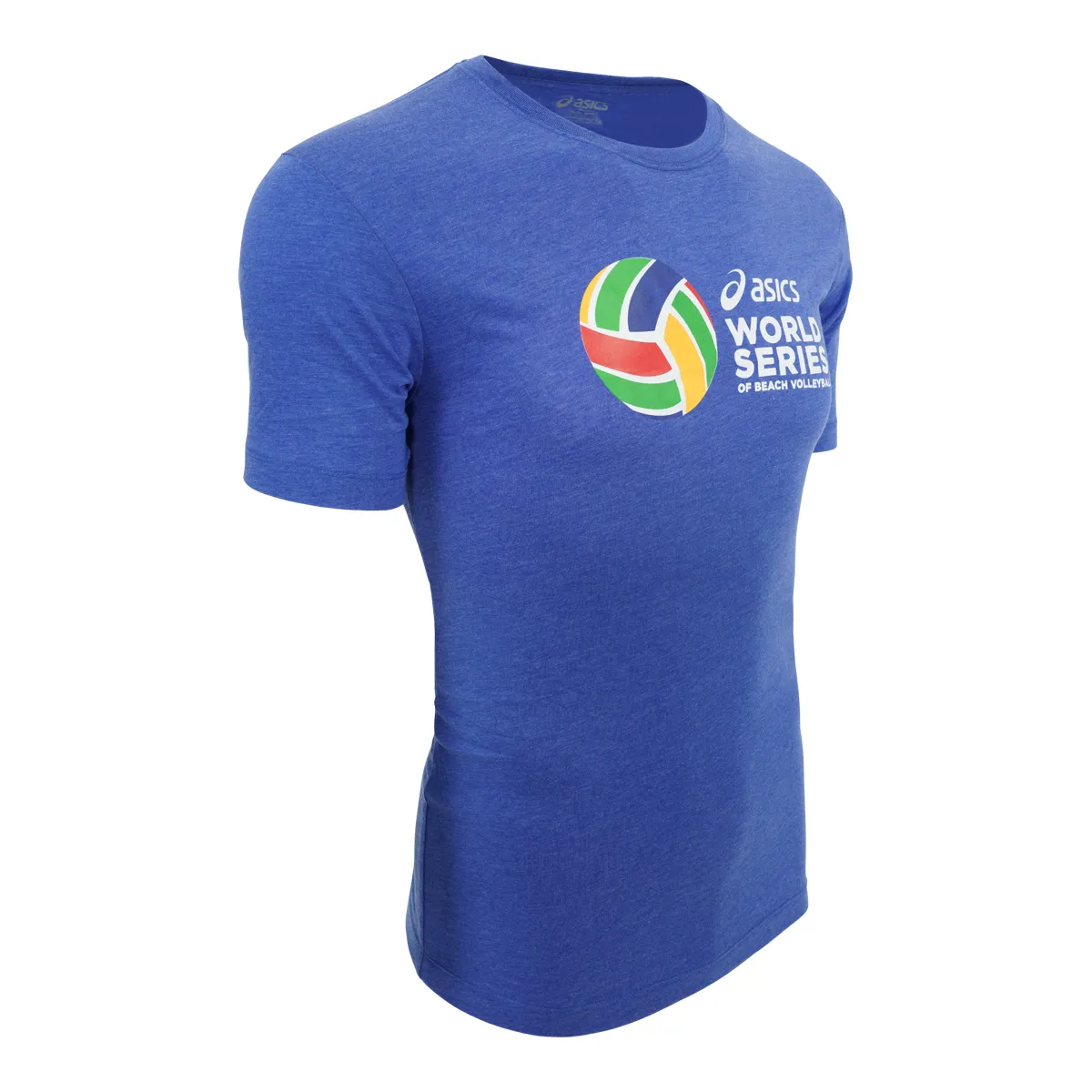 Asics Men's World Series of Beach Volleyball T-Shirt Blue Heather S