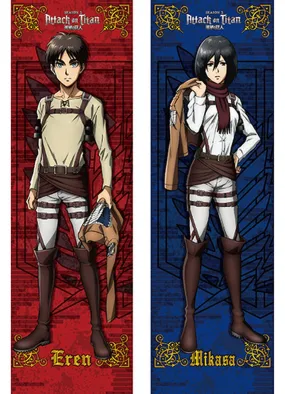 Attack on Titan Season 2 - Eren Yeager & Mikasa Ackerman Body Pillow Case