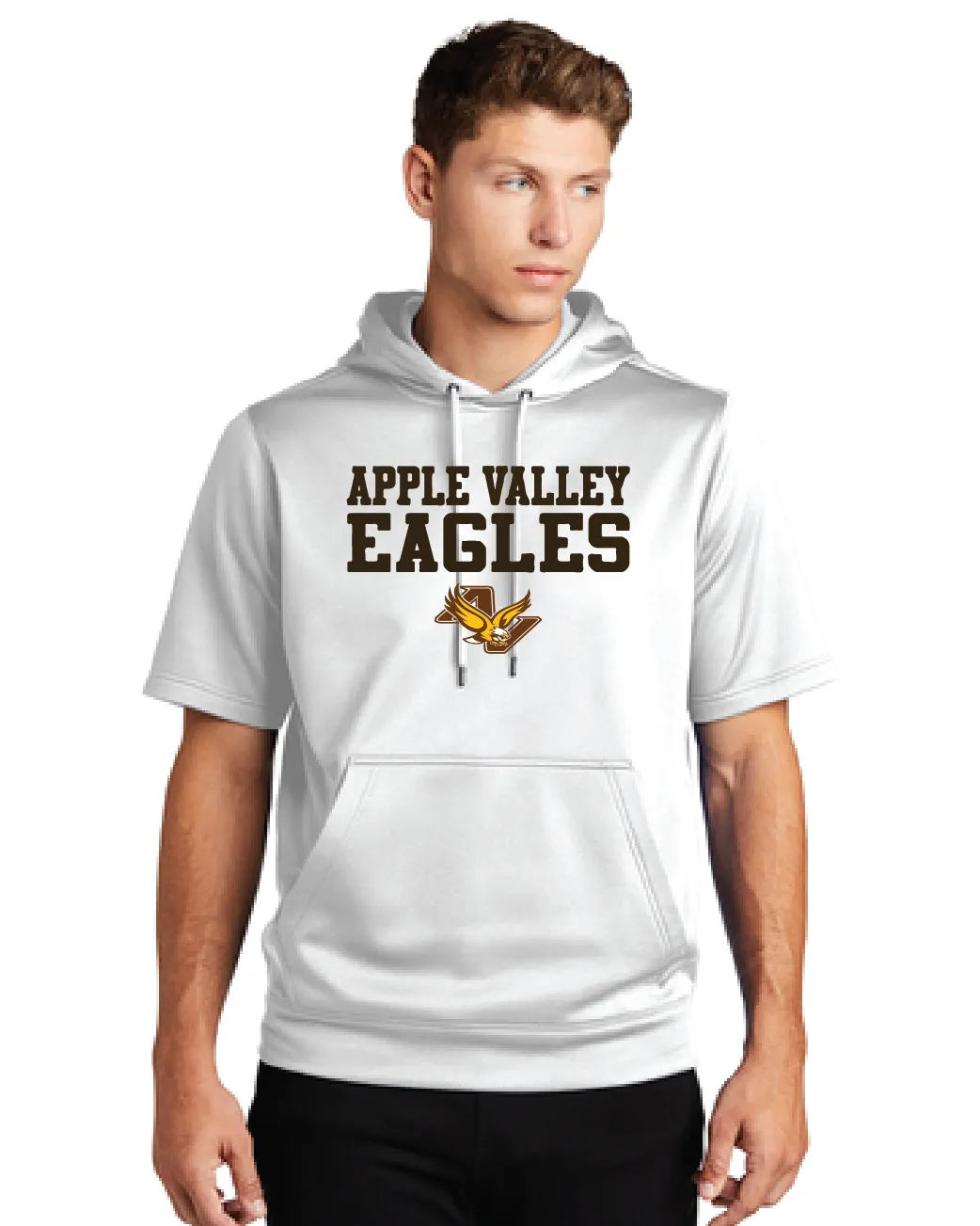 AV Eagles - Adult Short Sleeve Hooded Eagle Logo