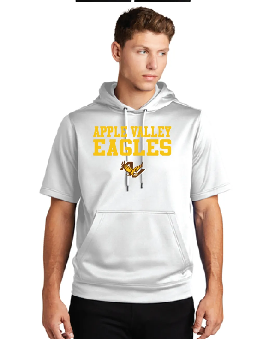 AV Eagles - Adult Short Sleeve Hooded Eagle Logo