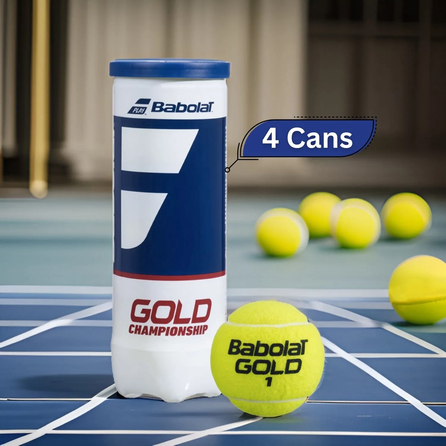 Babolat Gold Championship X3 Tennis Balls Dozen (4 Cans)