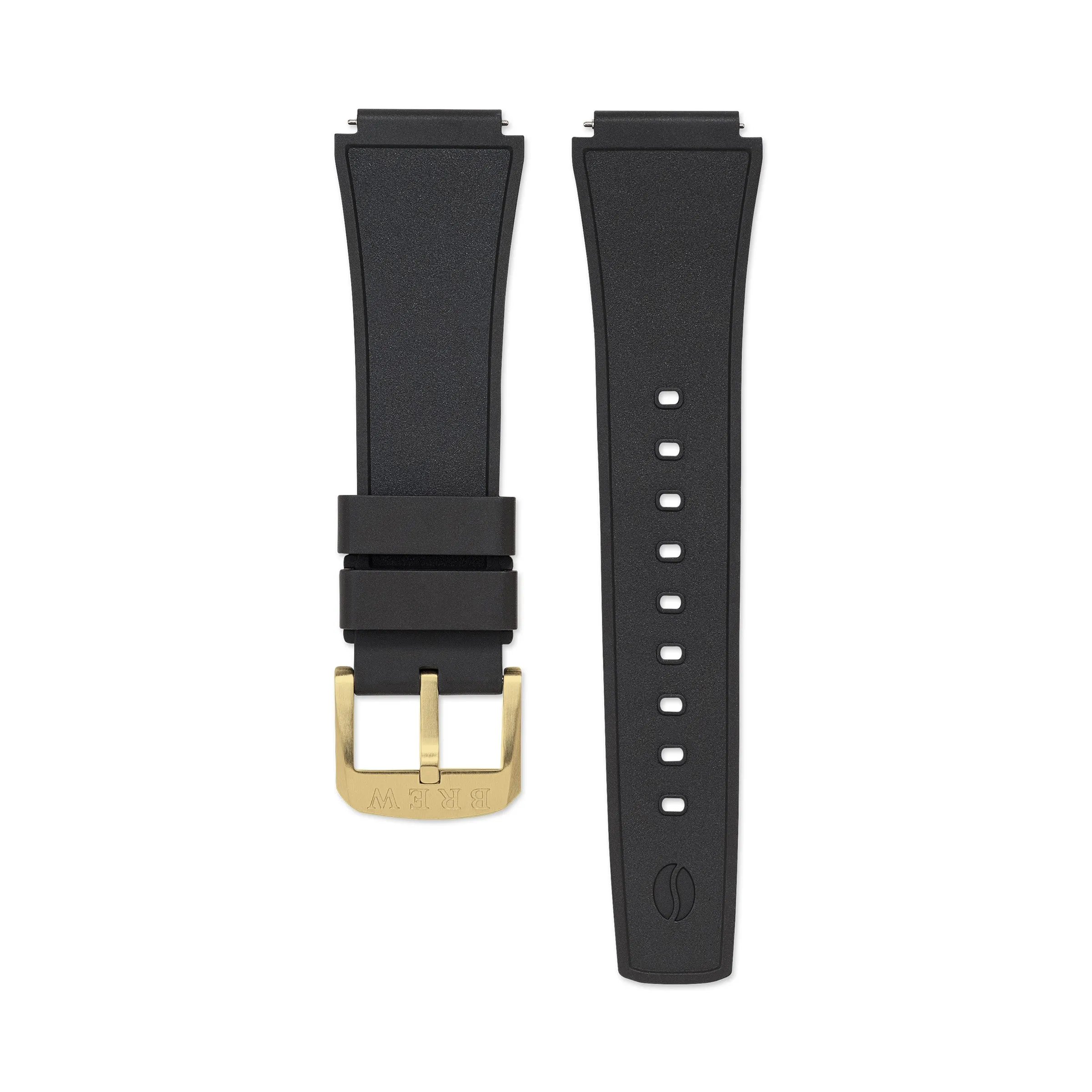 Black Rubber Strap 20mm