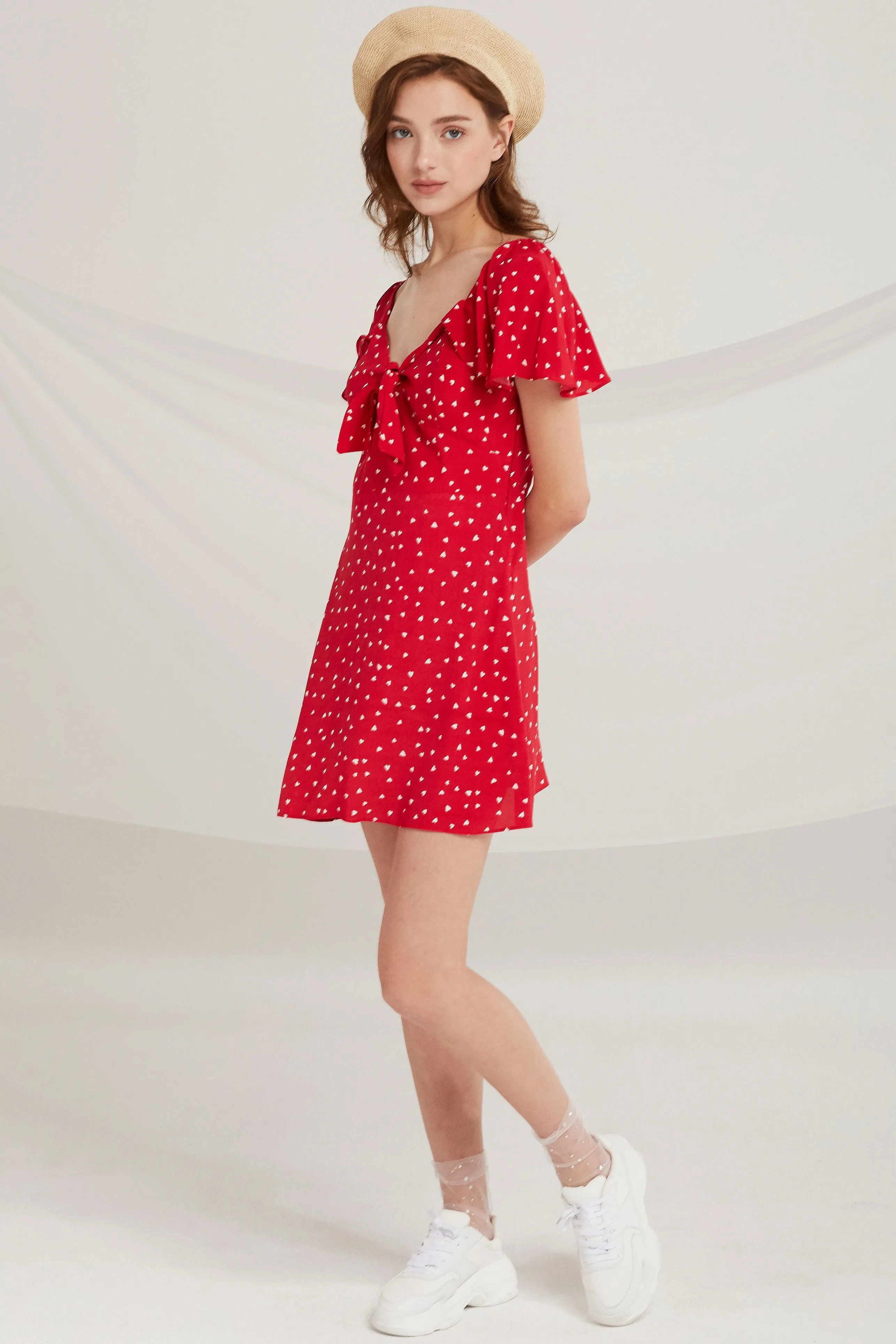 Carmen Heart Print Dress