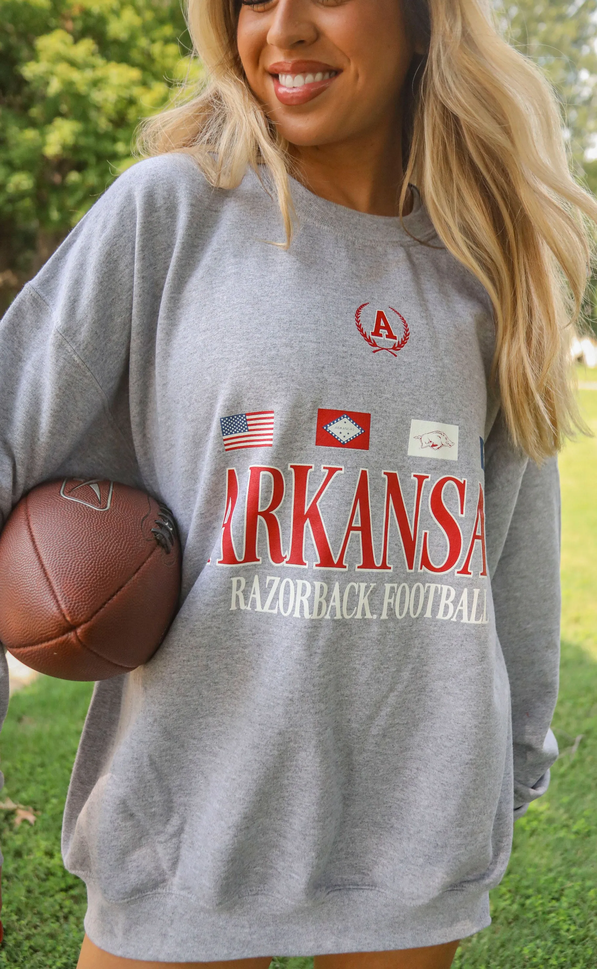 charlie southern: arkansas flag sweatshirt