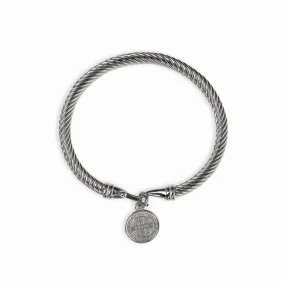 Coin Pendant Bracelet - Silver