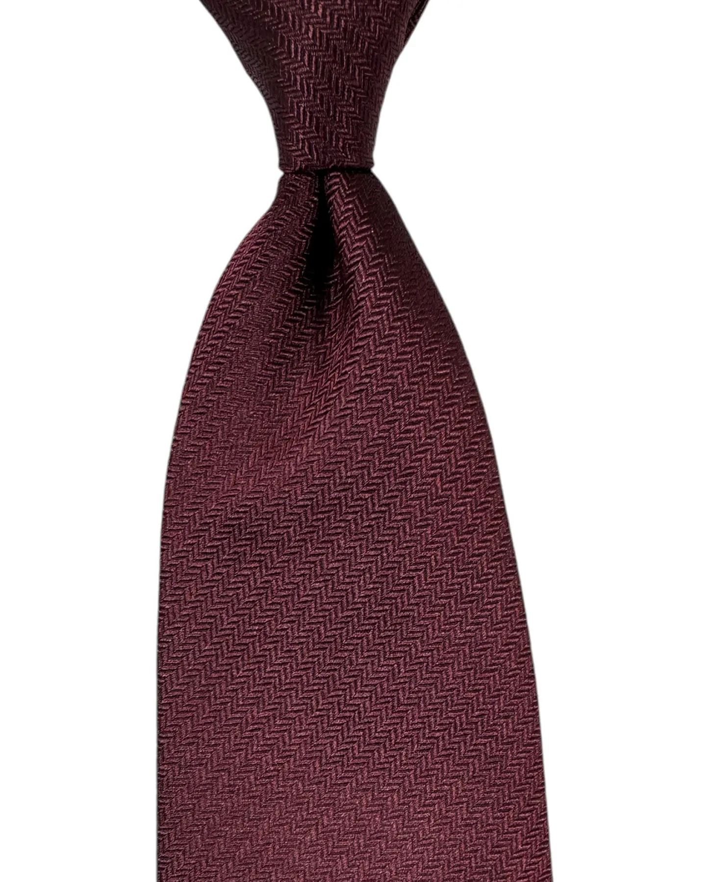 Ermenegildo Zegna Tie Maroon Herringbone