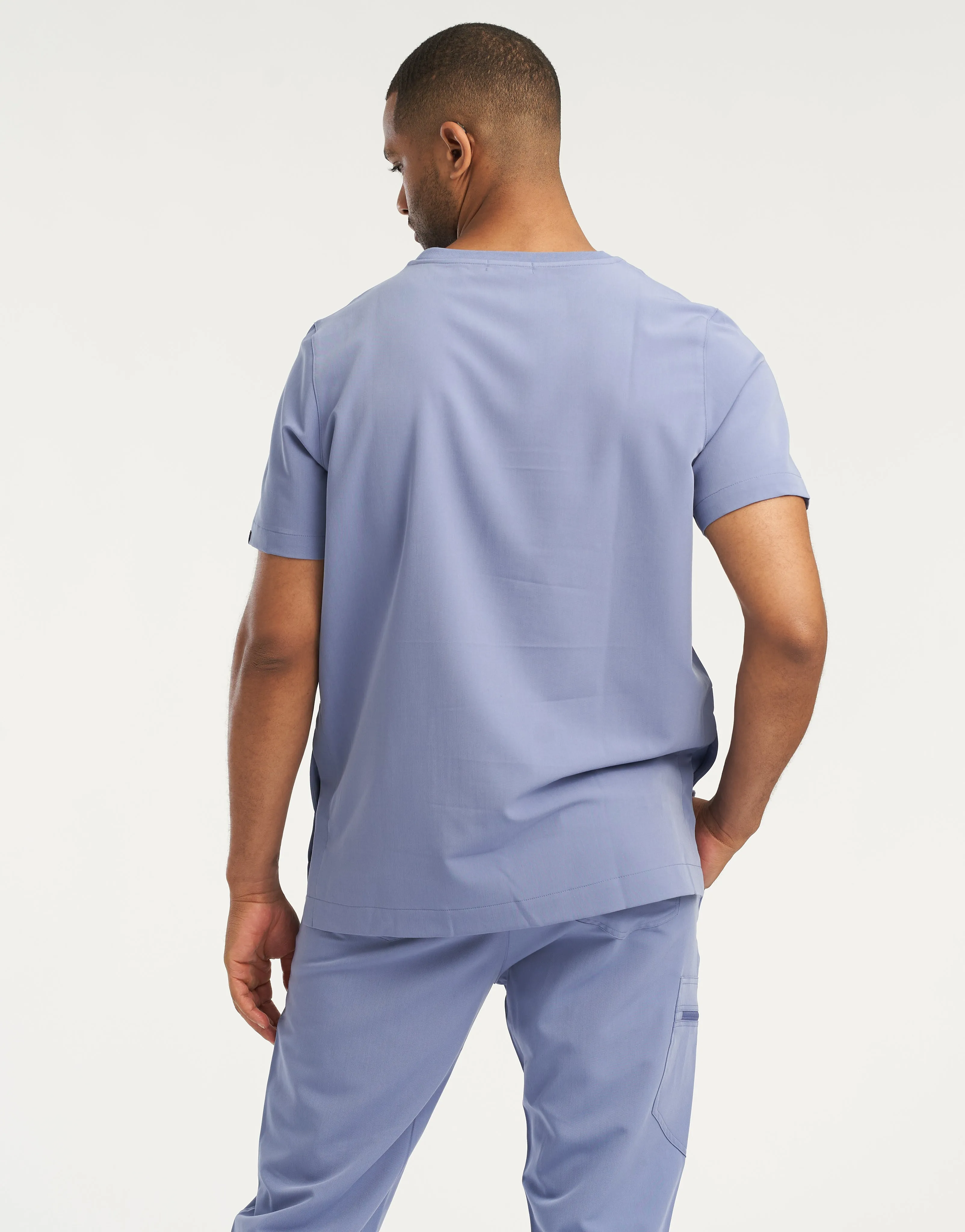 Essential Crewneck Scrub Top - Nova Blue