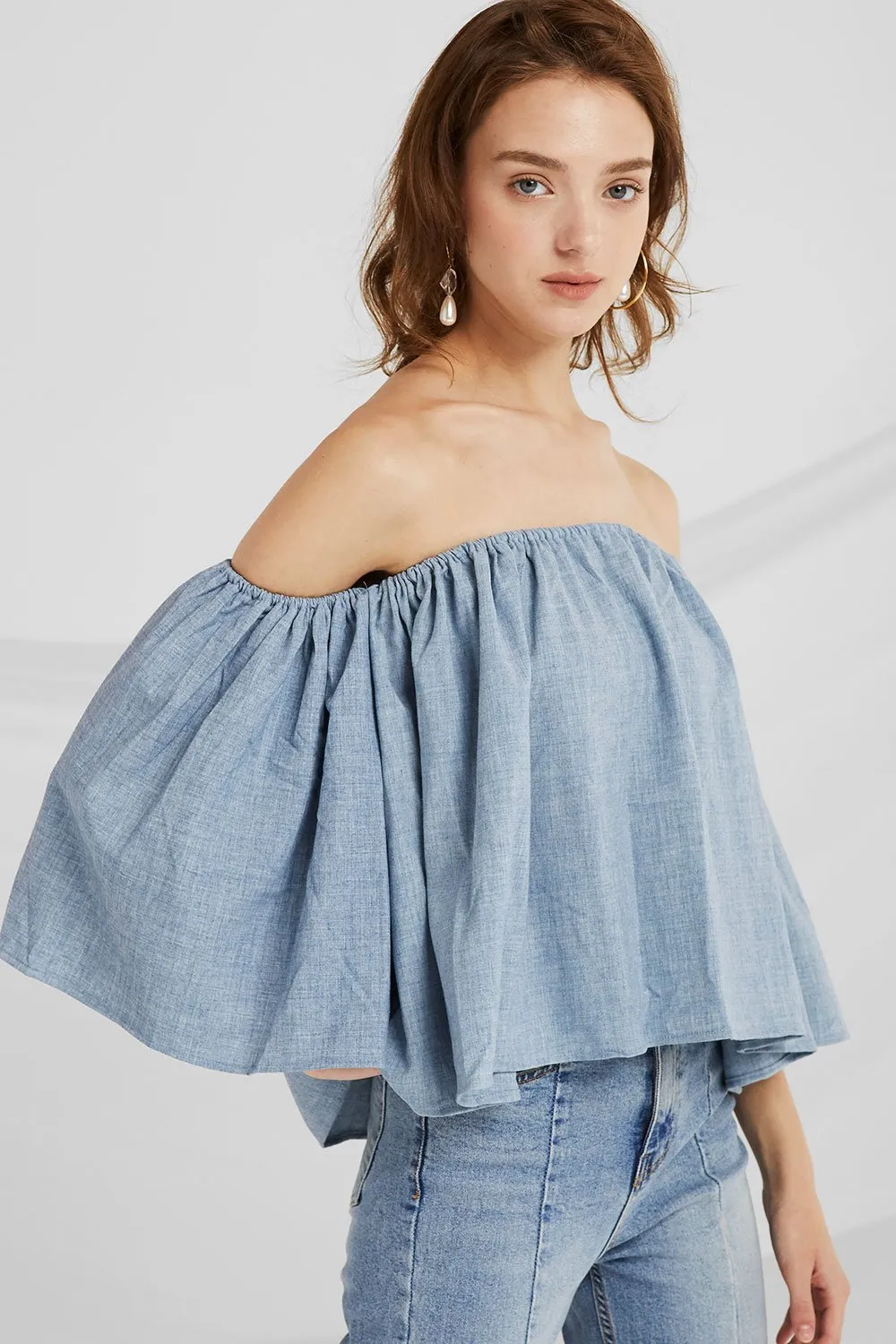 Estrella Off-the-Shoulder Flounce Top