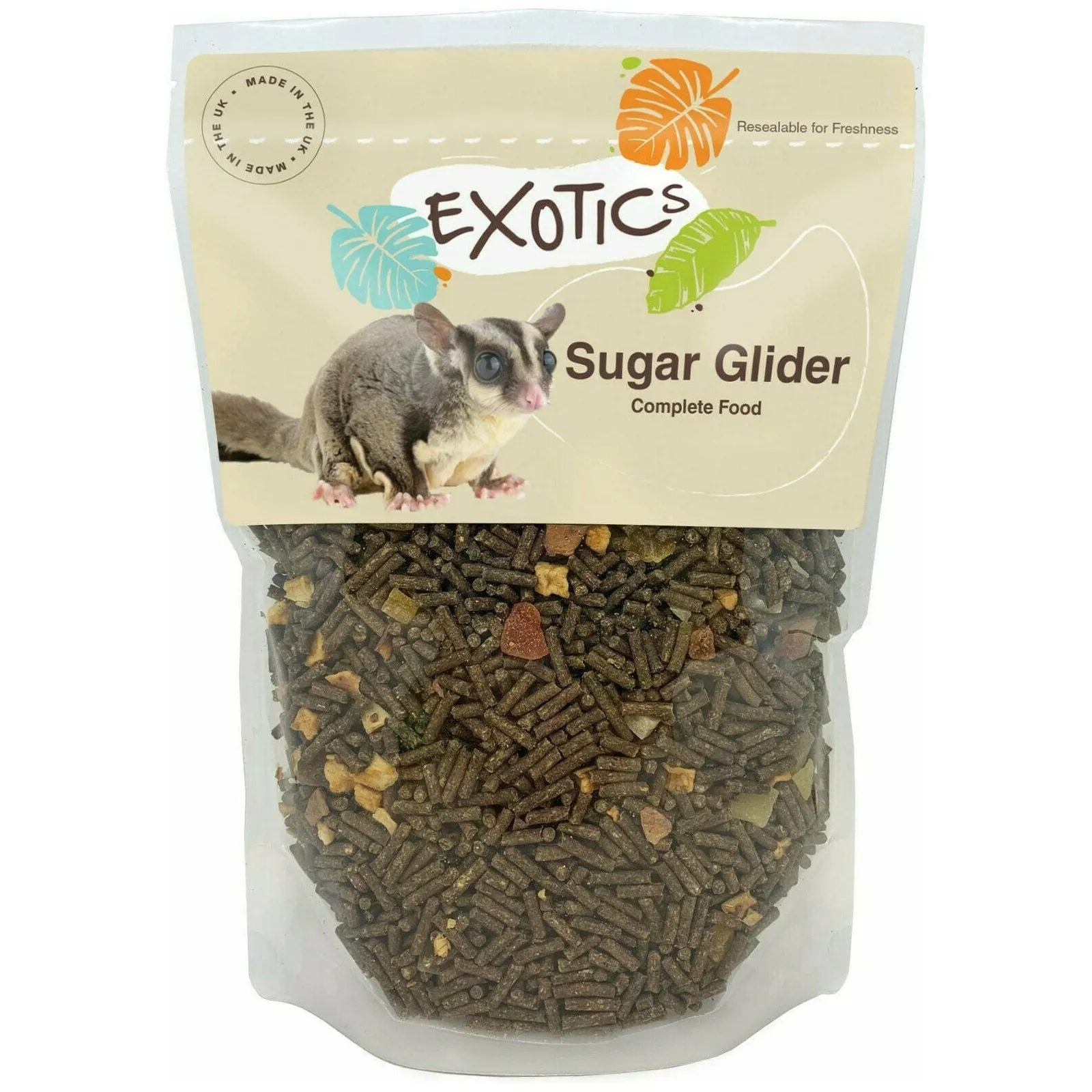 Exotics Sugar Glider Complete 750g, Bee Pollen, Honey & Eucalyptus