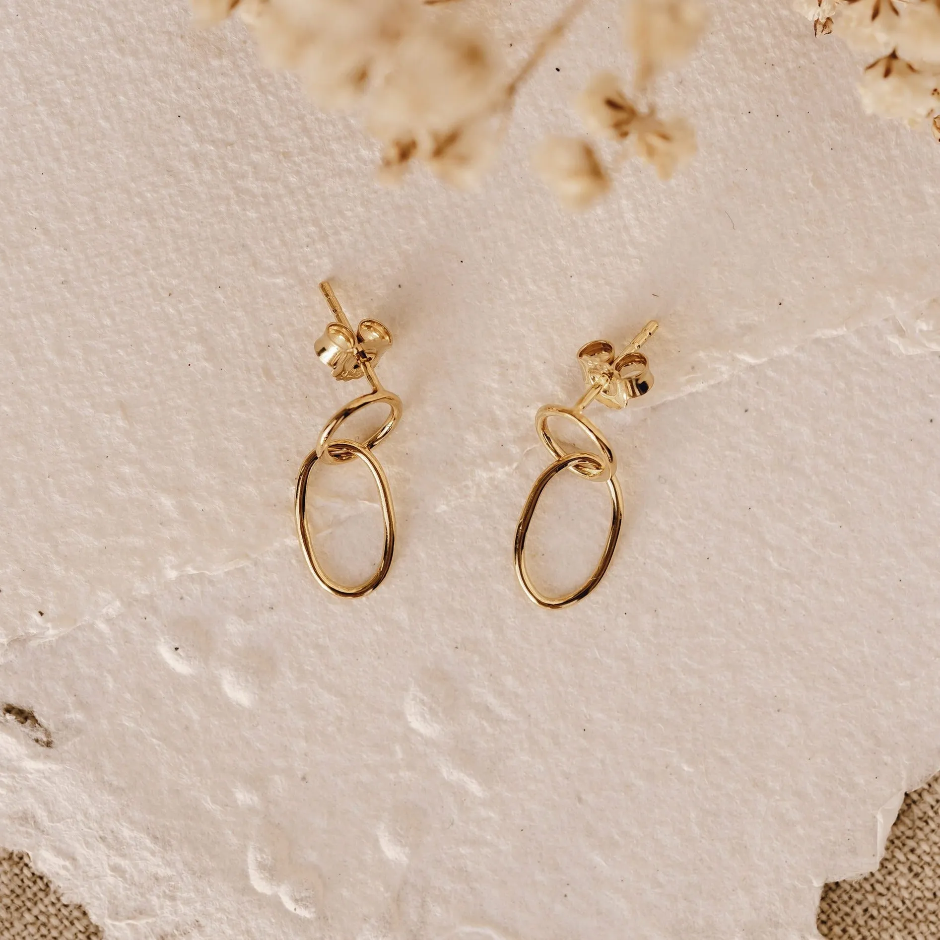 Gold Dangle Earrings - Asta