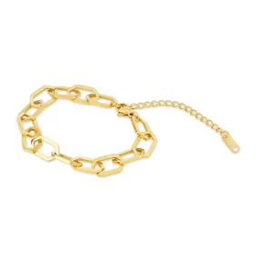 Hex Chain Bracelet - Gold