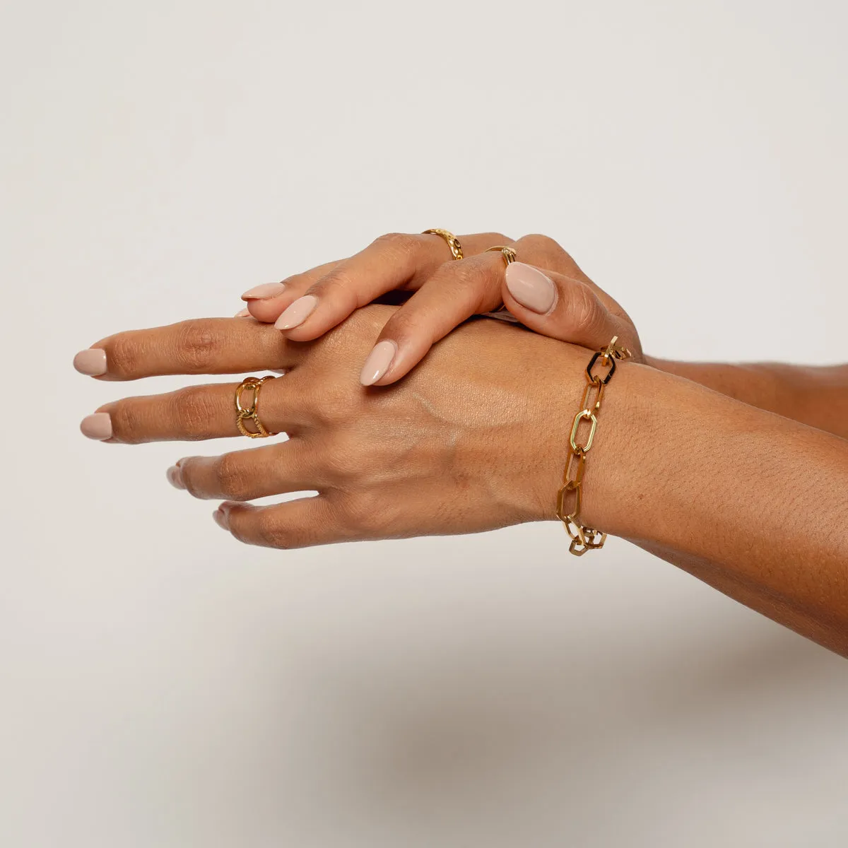 Hex Chain Bracelet - Gold