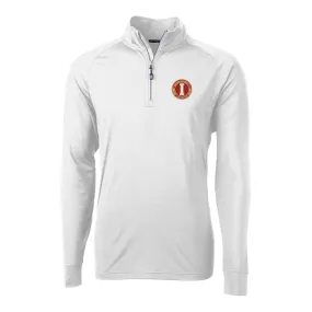 Indiana Hoosiers Cutter & Buck Adapt Eco Knit Stretch Recycled White 1/4 Zip Pullover