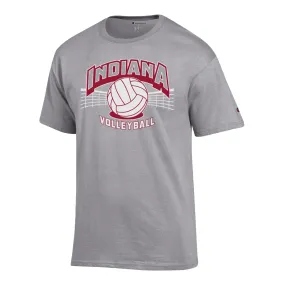 Indiana Hoosiers Volleyball Net Grey Short Sleeve T-Shirt