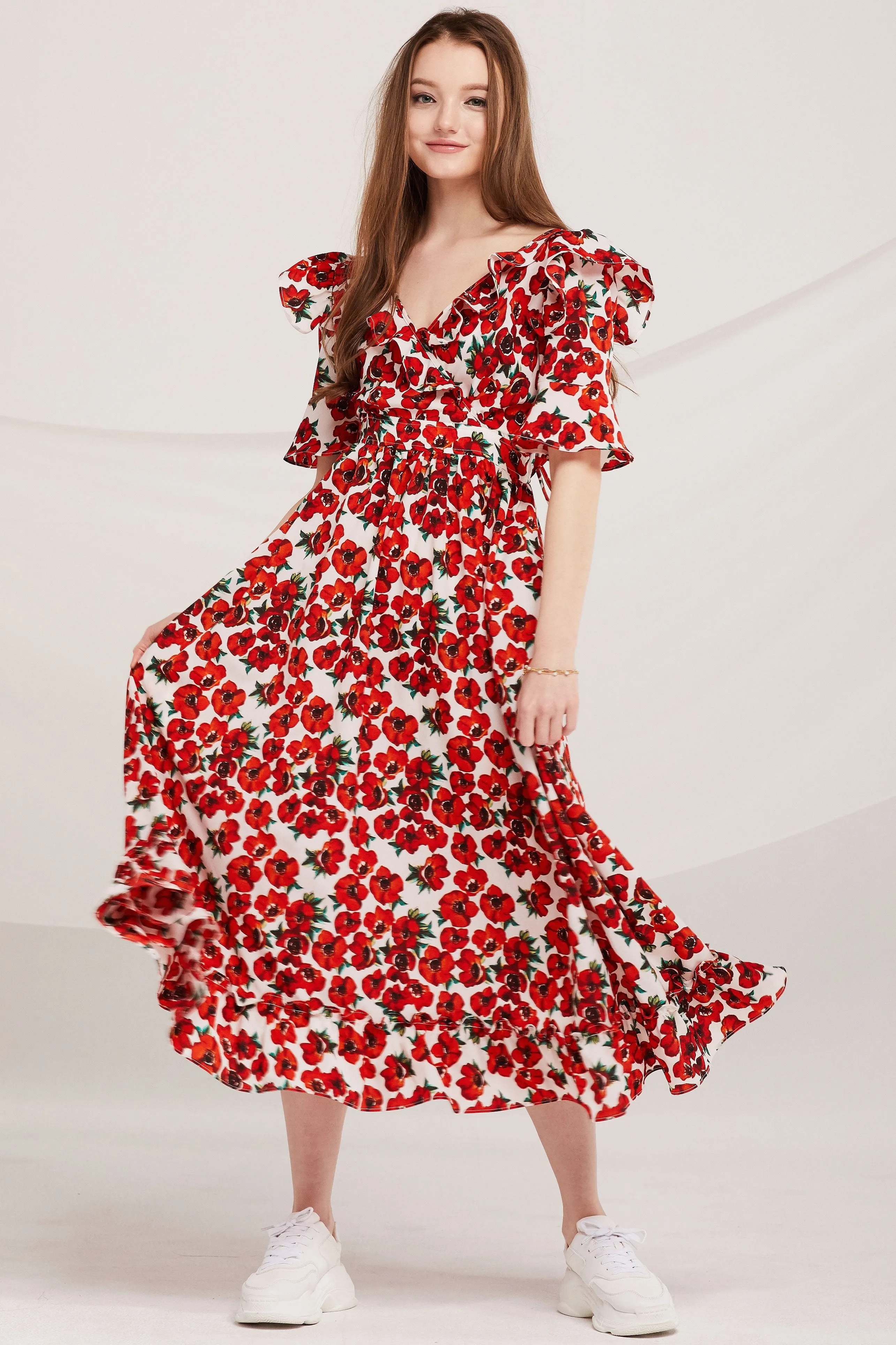 Kenley Floral Blossom Wrap Dress