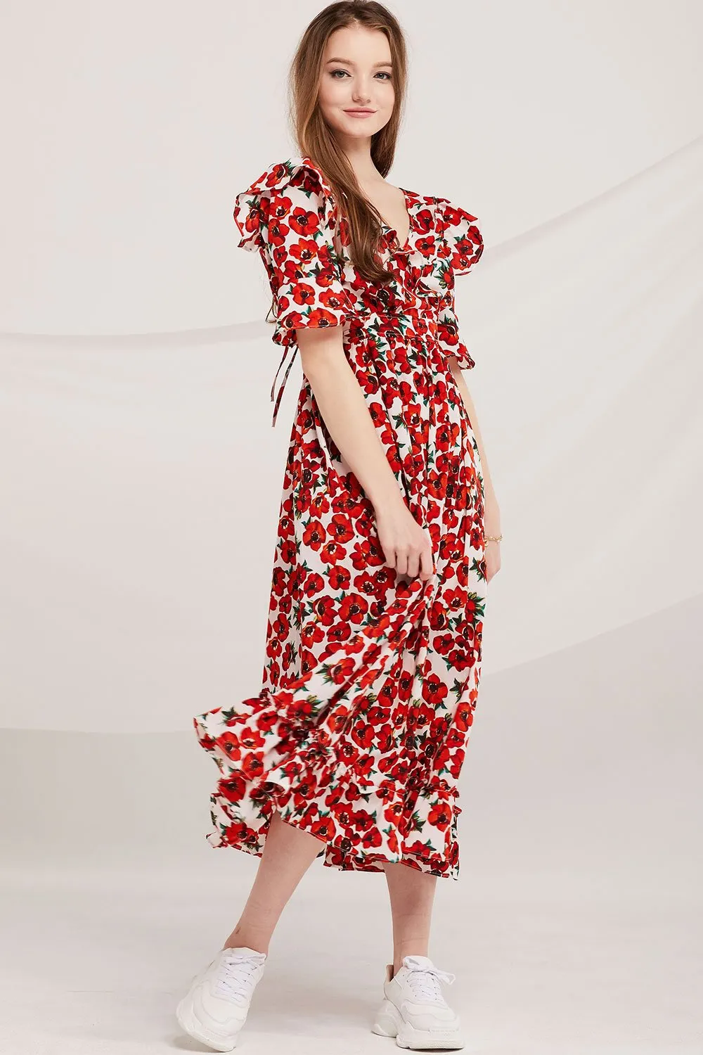 Kenley Floral Blossom Wrap Dress