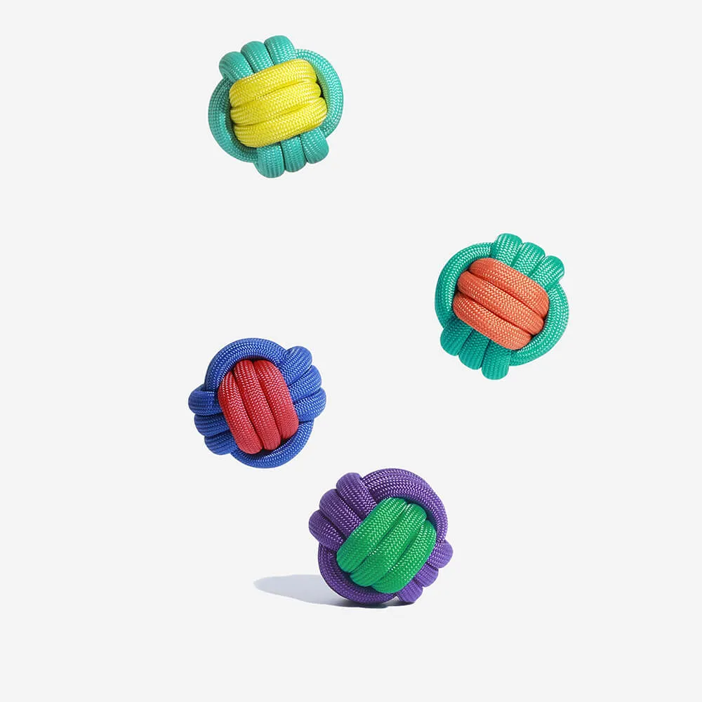 Knots Ball Throwing Dog Toy - Color Clash