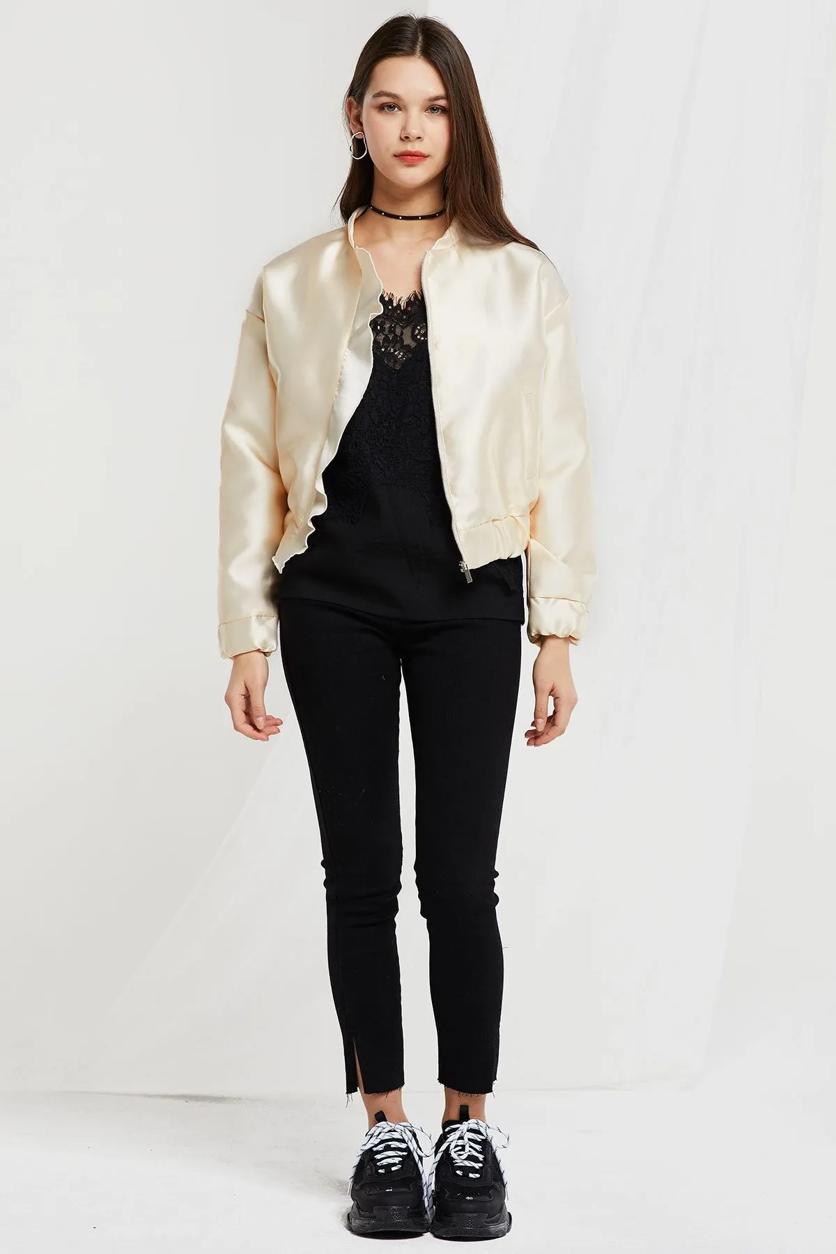 Laily Frill Bomber Jacket