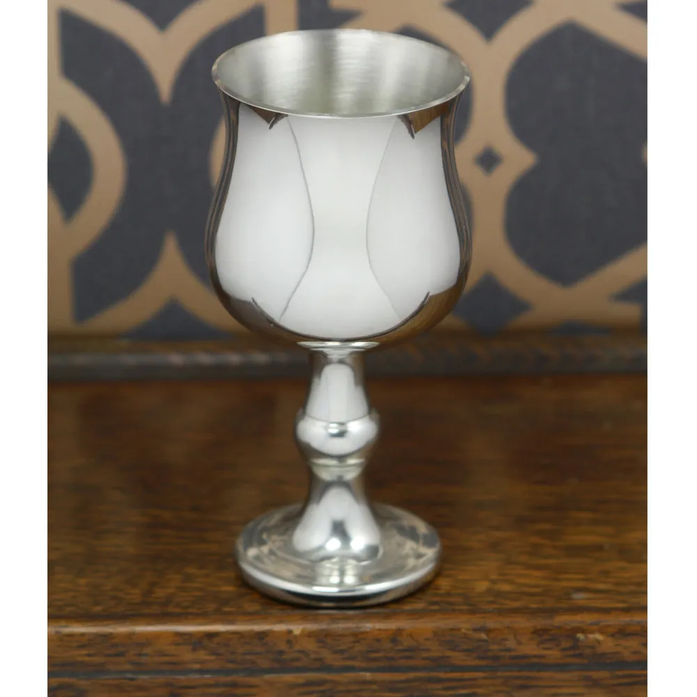 Medium Traditional Pewter Wine or Port Goblet