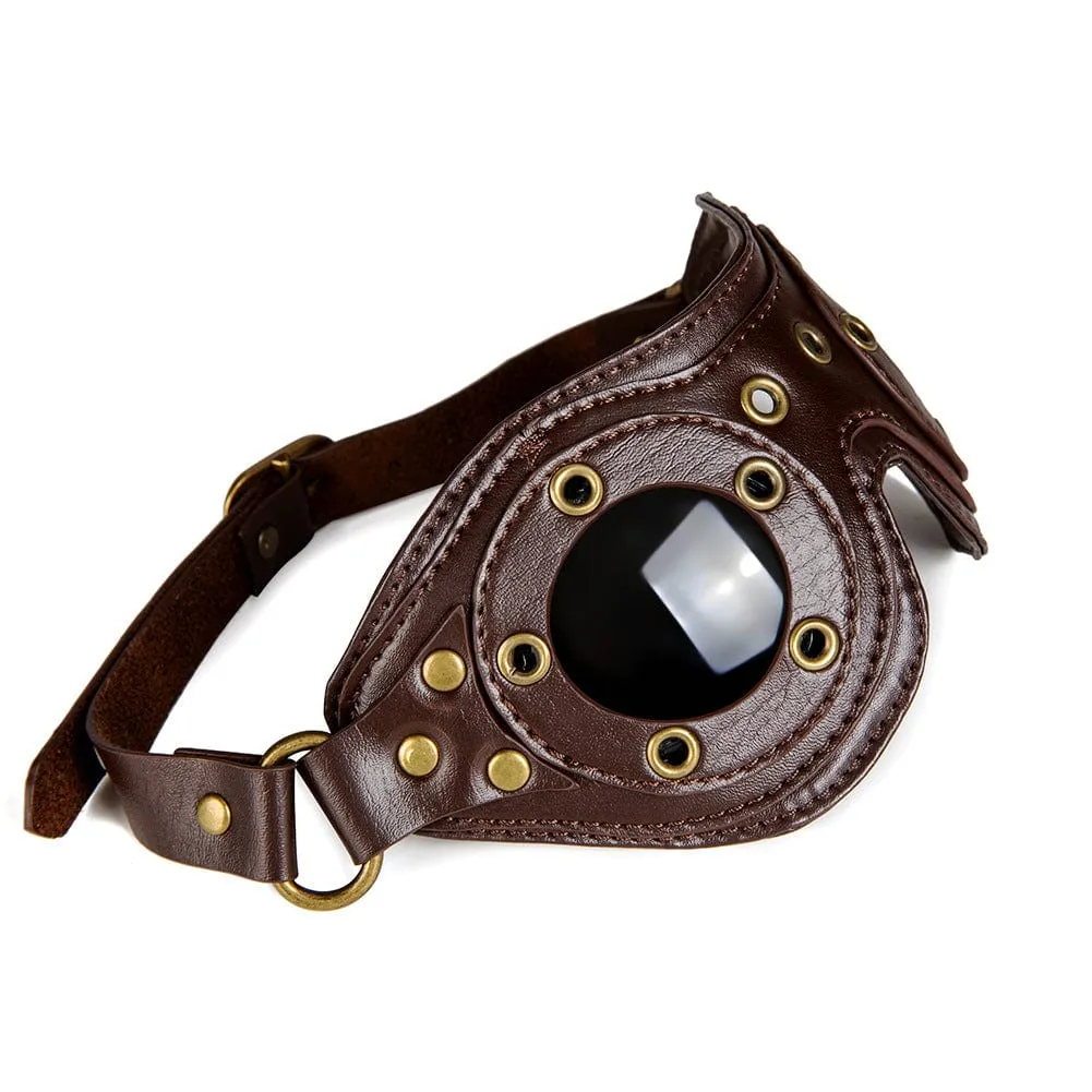 Men's Gothic Eyelets Faux Leather Goggles