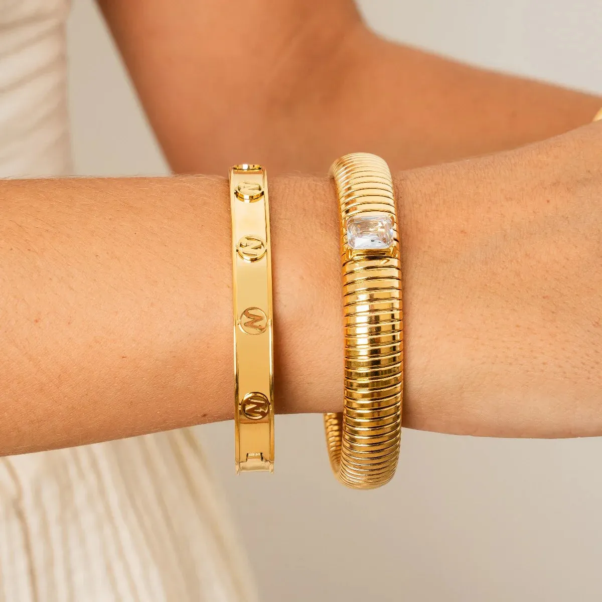 Nevaeh Heaven Bangle - Gold