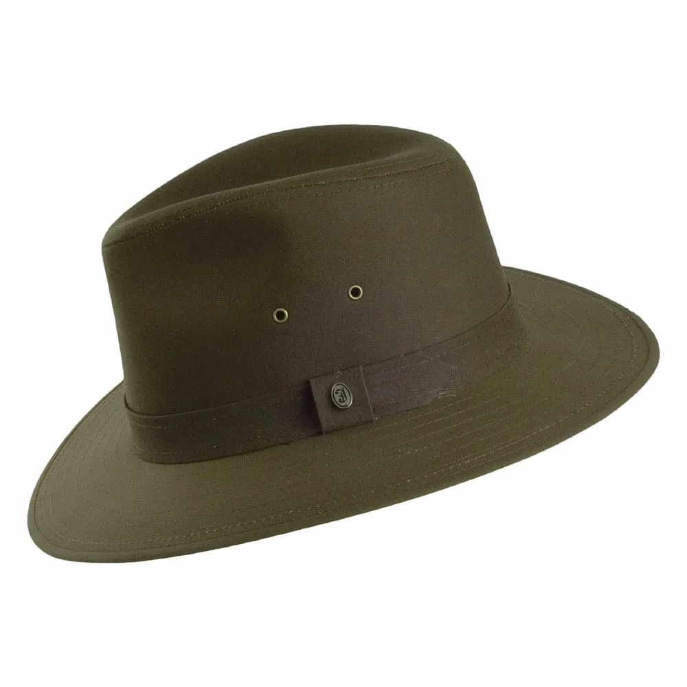 Oilcloth Safari Fedora Hat Olive Wholesale Pack