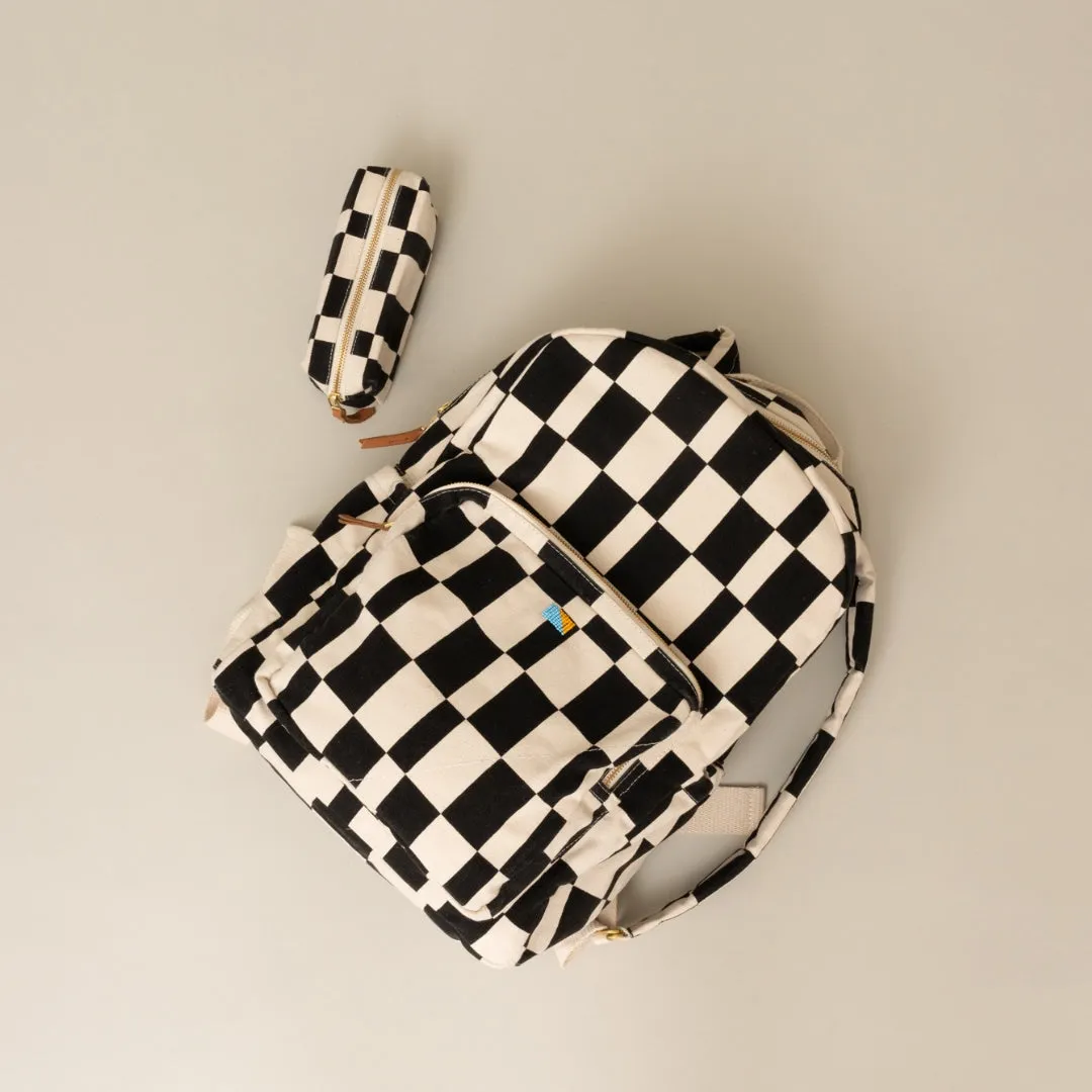 Pencil Case - Black Checker