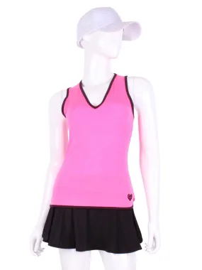 Pink Straight Back Vee Tank