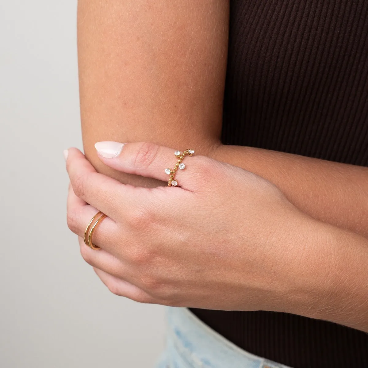 Serenity Stone Ring - Gold