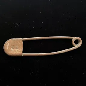 SOLD Vintage Brass Large Safty Pin, Key Fob Towel Pin #32, Decor Prop