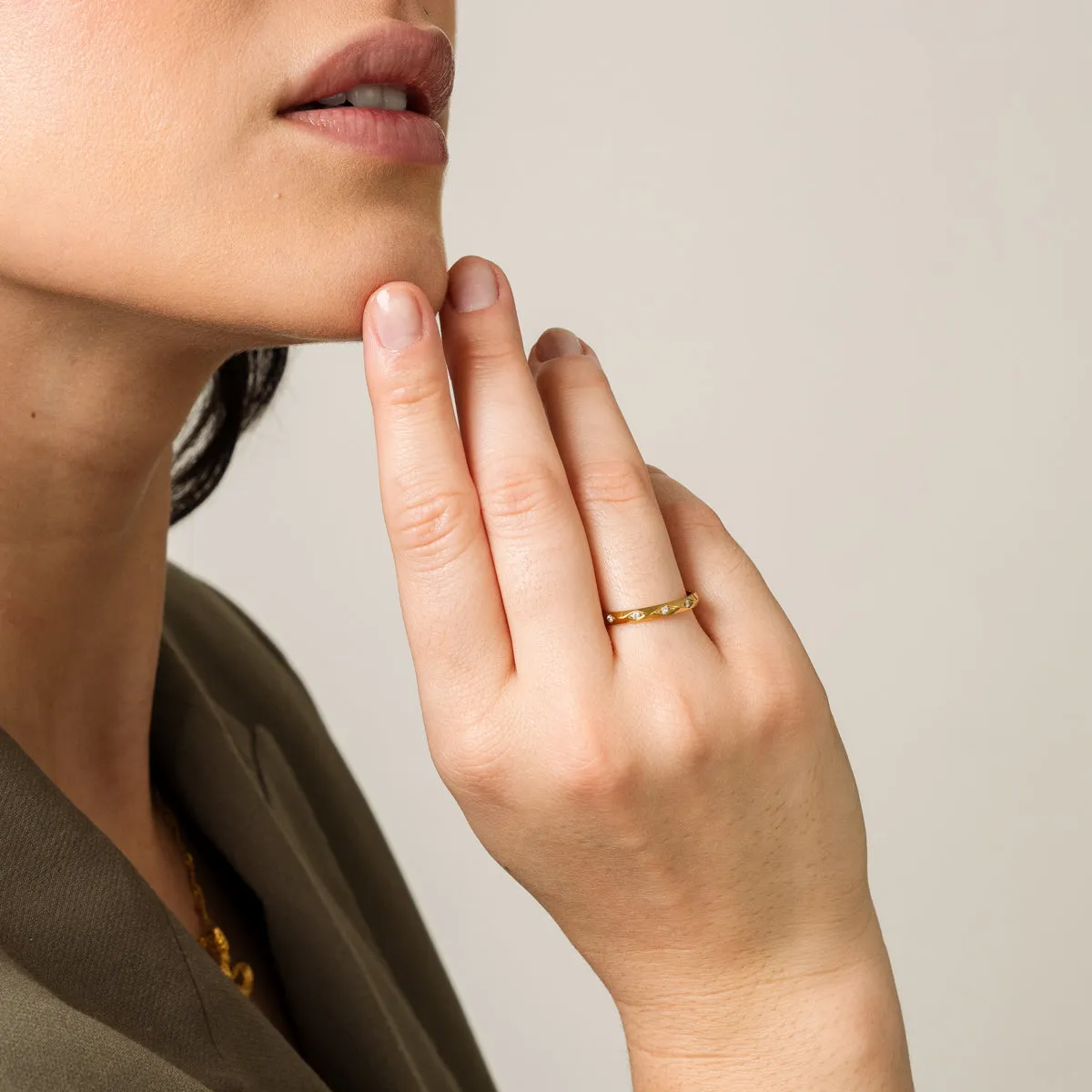 Sorrento Stone Ring - Gold