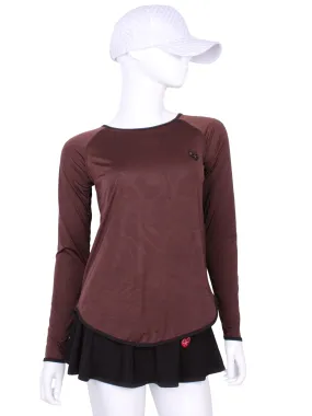 Tie Back Tee Long Sleeve Brown