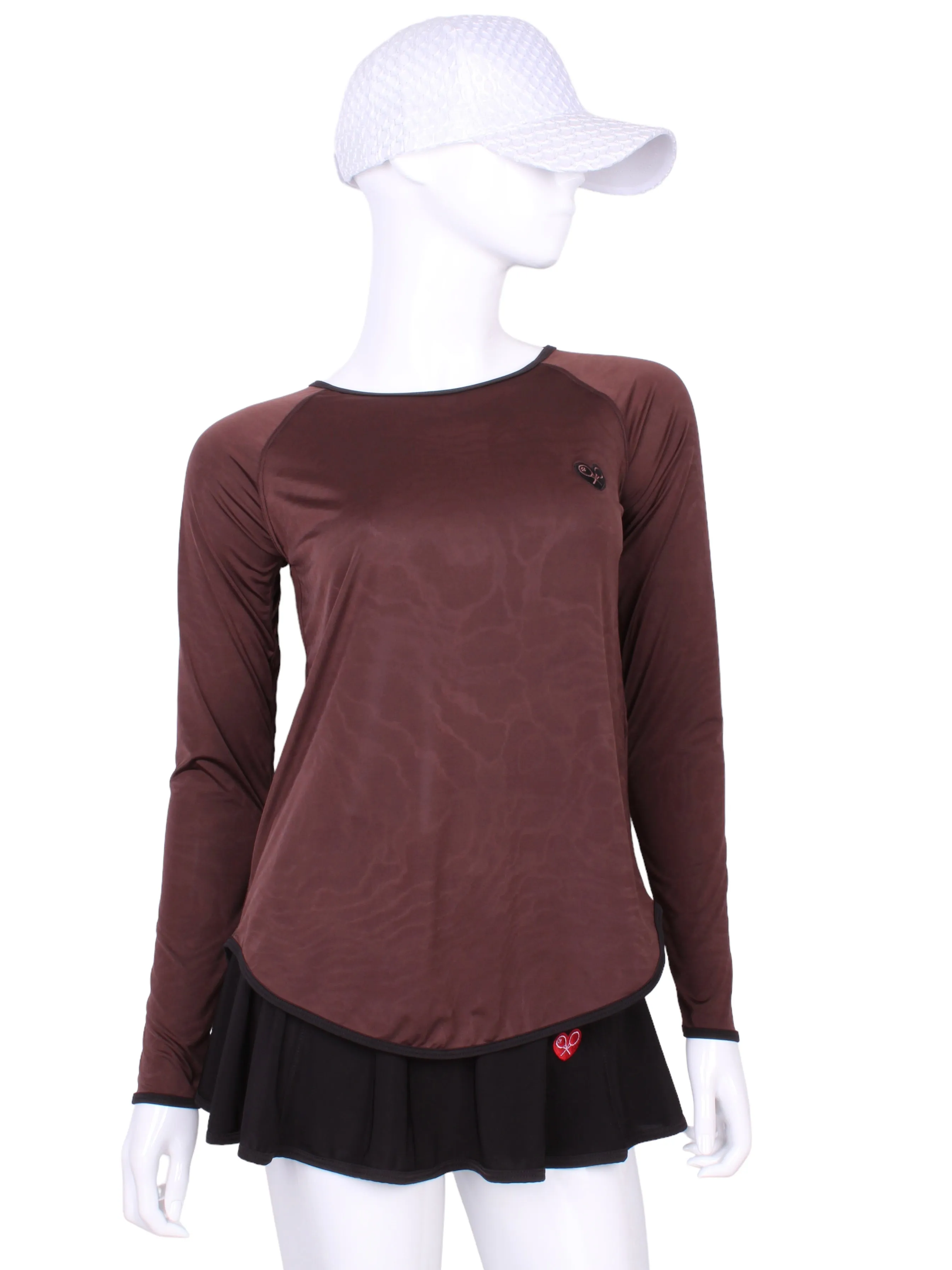 Tie Back Tee Long Sleeve Brown