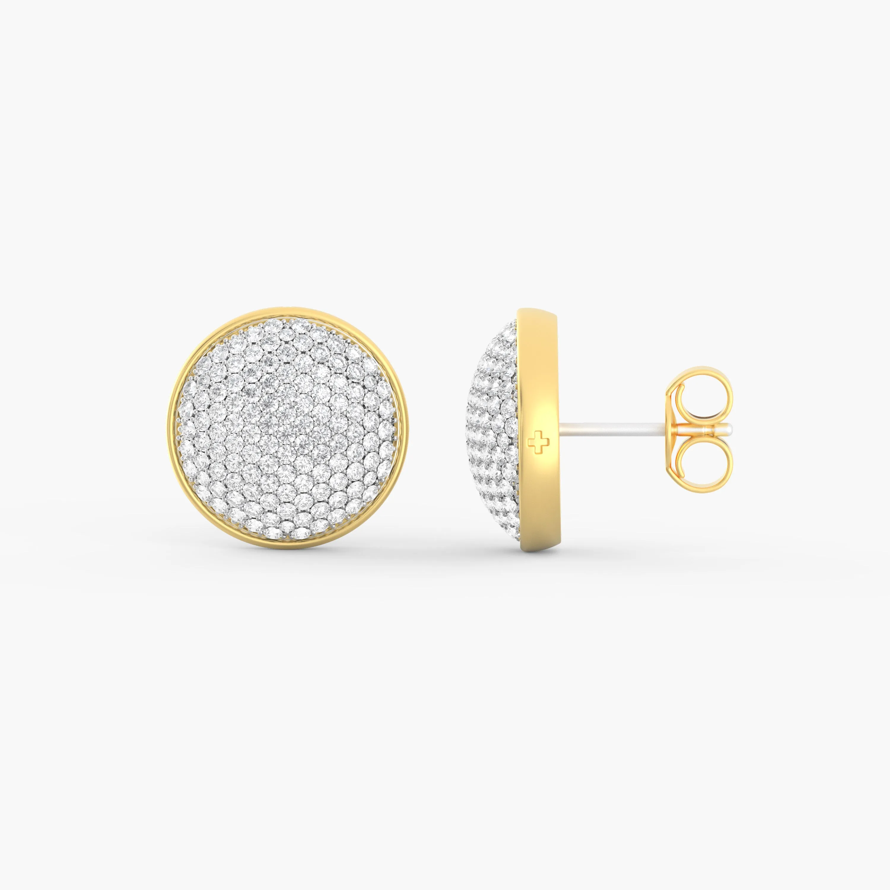 Two-Tone Unity Studs in Gold